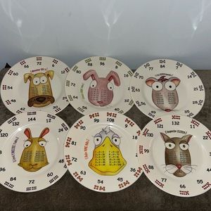 Set of Six Multiplication Plates*